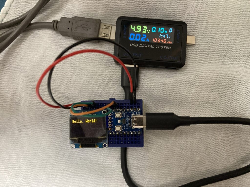 RP2040-zeroでI2Cディスプレイ