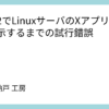 WSL2でLinuxサーバのXアプリを転送表示するまでの試行錯誤