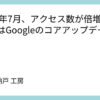 2025年7月、アクセス数が倍増！要因はGoogleのコアアップデート?